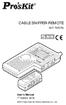 CABLE SNIFFER-REMOTE MT-7057N. User s Manual 1 st Edition, Copy Right by Prokit s Industries Co., Ltd.