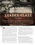 Leaded Glass. A Look Through The. By Jake Thomas