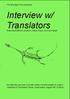 Interview w/ Translators