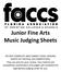 Junior Fine Arts Music Judging Sheets