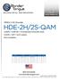 HDE-2H/2S-QAM. MPEG-2 HD Encoder. Stock No. 6379A USER MANUAL