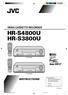 HR-S4800U HR-S3800U INSTRUCTIONS VIDEO CASSETTE RECORDER HR-S4800U HR-S3800U