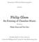 University of Florida Performing Arts. presents. Philip Glass. An Evening of Chamber Music. Featuring. Philip Glass and Tim Fain