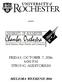 presents Friday, October 7, :00 p.m. Strong Auditorium