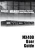 MX400 User Guide Professional Audio Equipment