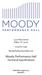 Moody Performance Hall Technical Specifications