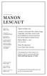 manon lescaut New Production Last time this season Opera in four acts