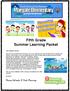 Fifth Grade Summer Learning Packet