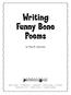 Writing Funny Bone Poems