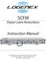 SCFM. Digital cable Modulation. Instruction Manual. Min Max Output Level ADJ.