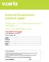 External Assessment practice paper