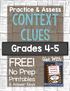 Practice & Assess Reading Context Clues. Name