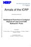 Annals of the ICRP ICRP PUBLICATION XXX. Radiological Protection in Geological Disposal of Long-Lived Solid Radioactive Waste.