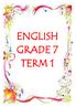 ENGLISH GRADE 7 TERM 1