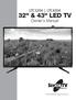 LTC3204 LTC  & 43 LED TV. Owner's Manual. Solutions Today, Technology for Tomorrow SM