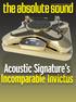 ELECTRONICALLY REPRINTED FROM JULY/AUGUST Acoustic Signature s Incomparable Invictus