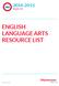 ENGLISH LANGUAGE ARTS RESOURCE LIST