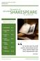 SHAKESPEARE. The poetry of WILLIAM JUSTIN EICK SHAKESPEARE S POETRY INTRODUCTION TABLE OF CONTENTS