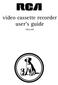 video cassette recorder user's guide VR622HF