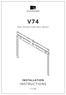 V74 INSTRUCTIONS INSTALLATION VESA 700X400 FIXED WALL MOUNT ISSUE 002