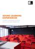 SOUND LEARNING EXPERIENCES. Fohhn LOUDSPEAKER SYSTEMS IN COLLEGES AND UNIVERSITIES