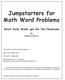 Jumpstarters for Math Word Problems
