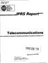 ^JPRS Report. Telecommunications. {jfbc QUALITY INSPECTED 8