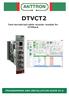 DTVCT2. Twin terrestrial/cable receiver module for DTVRack PROGRAMMING AND INSTALLATION GUIDE V1.0