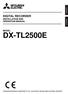 DX-TL2500E DIGITAL RECORDER INSTALLATION AND OPERATION MANUAL MODEL ENGLISH OTHERS