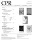 CPR. Spring CANADIAN POETRY REVIEW ISSN ISSUE three $3.95. Resuscitating the art of Canadian poetry. Contents