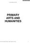 PRIMARY ARTS AND HUMANITIES