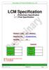 LCM Specification ( )Preliminary Specification ( ) Final Specification