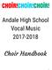 Andale High School Vocal Music Choir Handbook