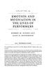EMOTION AND MOTIVATION IN THE LIVES OF PERFORMERS