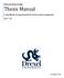 Thesis Manual. Drexel University. A Handbook of requirements for format and arrangement Last Updated 4/6/18