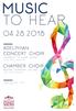 Music to Hear Adelphian Concert Choir. Chamber Choir Tacoma Community College. university of Puget Sound. Steven Zopfi, conductor