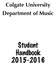 Colgate University Department of Music