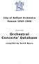 Orchestral Concerts Database