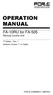 OPERATION MANUAL. FA-10RU for FA-505 Remote Control Unit. 7 th Edition - Rev. 1 Software Version 7.1 or higher