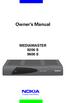 Owner s Manual MEDIAMASTER 9200 S 9600 S GB 1