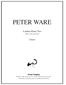 PETER WARE. London Piano Trio Violin, Cello and Piano. Urtext. Acoma Company