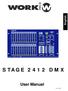 STAGE 2412 DMX 24 CHANNELS DMX CONSOLE FOR CONVENTIONAL LIGHTING