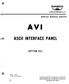 AVI ASCII INTERFACE PANEL (OPTION #2) \NABCC SERVICE MANUAL 6042 B ...