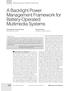A Backlight Power Management Framework for Battery-Operated Multimedia Systems