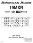 19MXR User Guide and Reference Manual