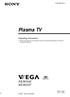 Plasma TV KE-MX42 KE-MX37. Operating Instructions (1)