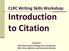 Introduction to Citation