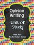 Opinion Writing project Writing