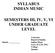 SYLLABUS INDIAN MUSIC SEMESTERS III, IV, V, VI UNDER GRADUATE LEVEL