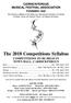 The 2018 Competitions Syllabus